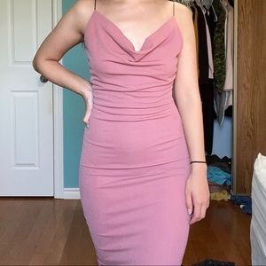 [2 for $30] 💖 PINK BODYCON DRESS WITH COWL NECK